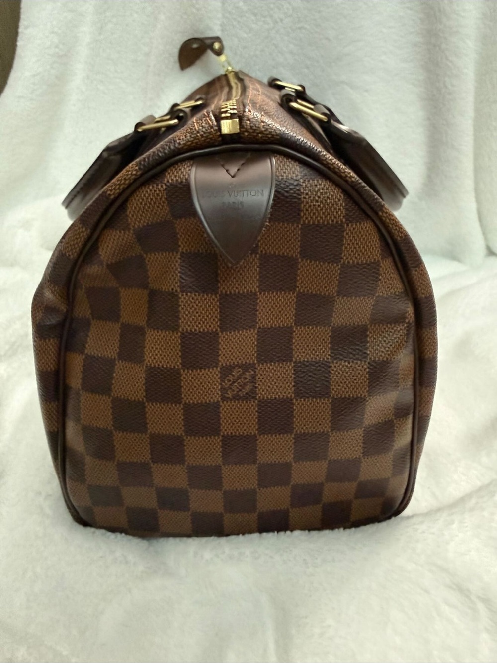 Louis Vuitton Brown Checkered Top-Handle Satchel - Picture 4 of 7